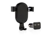 10W draadloos oplader auto set, zwart