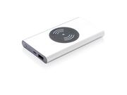 4.000 mAh powerbank met 5W draadloos opladen-functie, zilver
